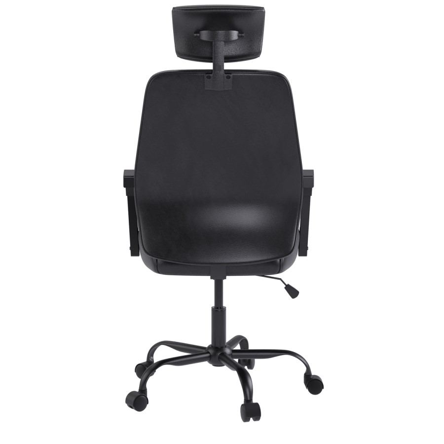 Ergonomic Black Faux Leather Office Chair - Emmanuel