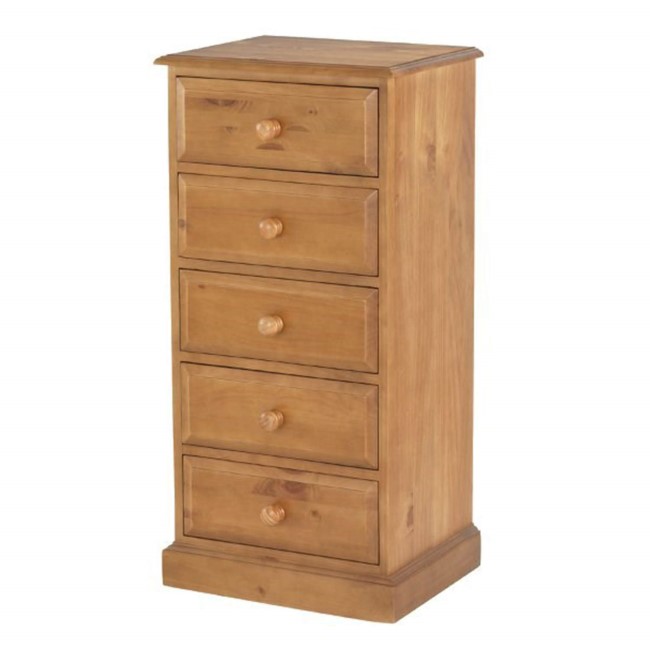Hendon Solid Pine 5 Drawer Tall Chest