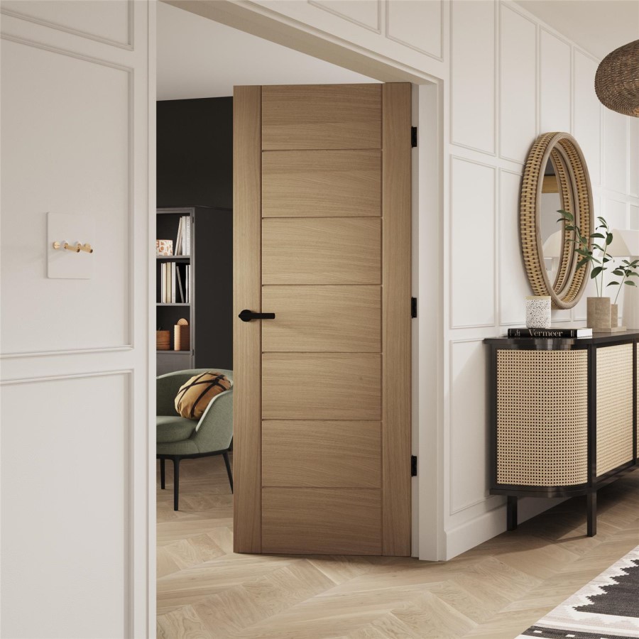 Palermo Essential Internal Oak Fire Door - 1981 x 762 x 44 mm, Unfinished