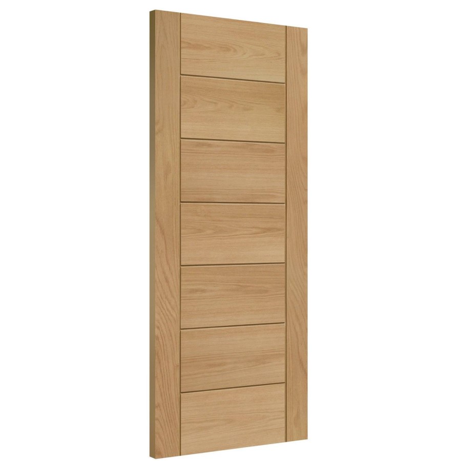 Internal Oak FD30 Fire Door - Unfinished - 2040 x 826 x 44mm - Palermo Essential - XL Joinery