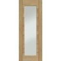 Palermo Essential 1 Light Pre-Finished Internal Oak Door with Clear Glass - 1981 x 762 x 35 mm, Pre-Finished