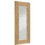 Palermo Essential 1 Light Pre-Finished Internal Oak Door with Clear Glass - 1981 x 762 x 35 mm, Pre-Finished