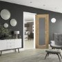 Palermo Essential 1 Light Pre-Finished Internal Oak Door with Clear Glass - 1981 x 762 x 35 mm, Pre-Finished