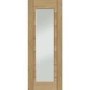 Palermo Essential 1 Light Pre-Finished Internal Oak Door with Clear Glass - 1981 x 762 x 35 mm, Pre-Finished