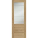 EPFGOPALXG726 Internal Oak Half-Glazed Door with Clear Etched Glass - Pre-Finished - 2040 x 726 x 40mm - Palermo Essential - XL Joinery