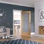 Suffolk Essential Pattern 10 Pre-Finished Internal Oak Door with Clear Etched Glass - 1981 x 762 x 35 mm, Pre-Finished