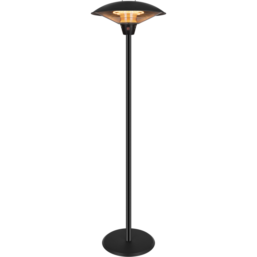 electriQ Mushroom Style Electric Infrared Patio Heater - Black