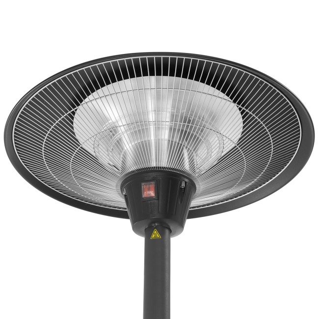 electriQ Mushroom Style Electric Infrared Patio Heater - Black