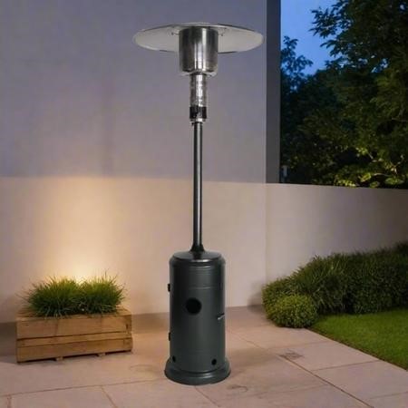 mushroom outdoor gas patio heater black with free cover furniture123