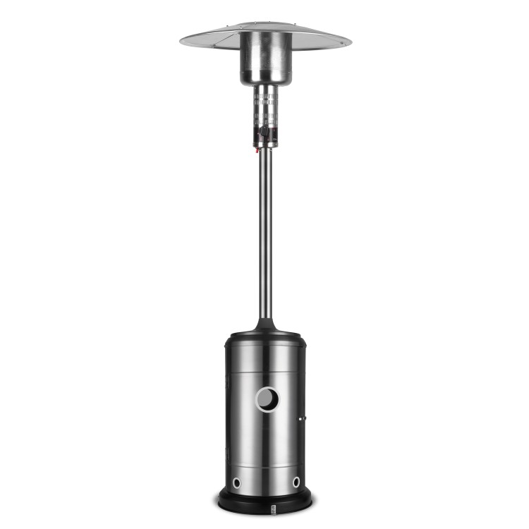 electriQ Mushroom Outdoor Gas Patio Heater - Silver