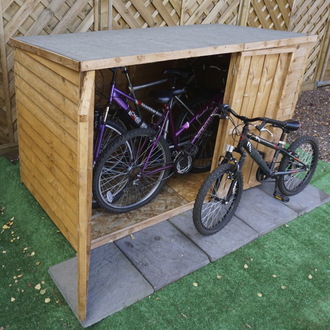 Wooden Bike Shed - 3 x 6ft - Mercia