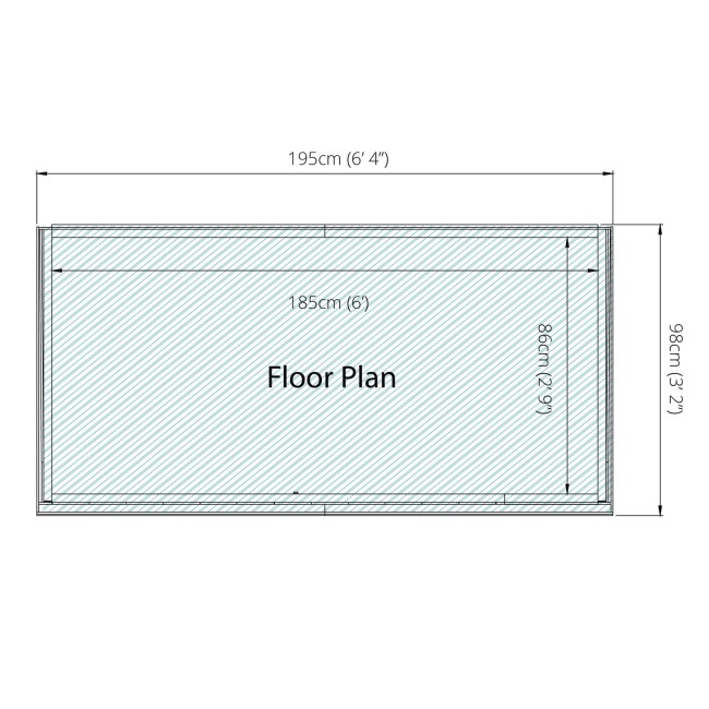 Wooden Bike Shed - 3 x 6ft - Mercia