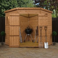Shiplap Garden Corner Shed - 7 x 7ft - Mercia