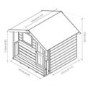 Small Kids Outdoor Playhouse - 150cm x 150cm - Mercia Tulip 