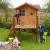 Small Kids Outdoor Tower Playhouse 5ft x 5ft - Tulip- Mercia 