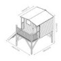 Small Kids Outdoor Tower Playhouse 5ft x 5ft - Tulip- Mercia 