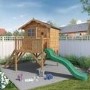 Mercia -  Small Kids Outdoor Tower Playhouse with Slide - Tulip