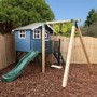Mercia Small Kids Tower Playhouse with Slide & Swing Set - Tulip