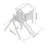 Mercia Small Kids Tower Playhouse with Slide & Swing Set - Tulip
