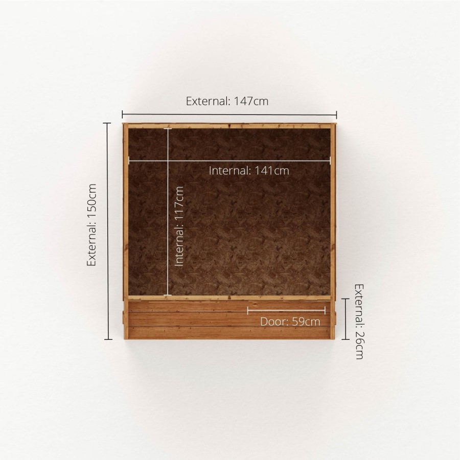 Small Wooden Playhouse - 154cm x 147cm - Mercia - Poppy