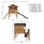Mercia Wooden Tower Playhouse with Slide - Poppy