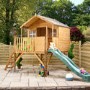 Mercia Kids Wooden Tower Playhouse with Slide - Honeysuckle