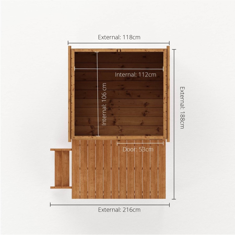 Small Wooden Tower Playhouse - 210cm x 216cm  - Snug - Mercia
