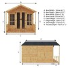Mercia -  Premium Traditional Summerhouse with Veranda 12 x 8ft