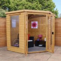 Wooden Corner Summerhouse- 7 x 7ft - Mercia