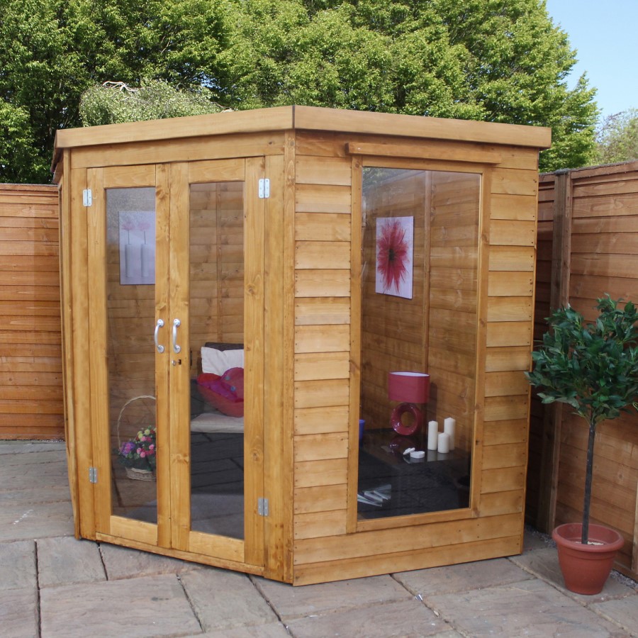 Wooden Corner Summerhouse- 7 x 7ft - Mercia
