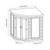 Wooden Corner Summerhouse- 7 x 7ft - Mercia