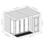 Mercia Outdoor Summerhouse with Storage Shed - 10ft x 8ft