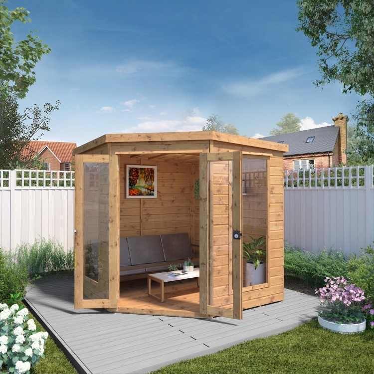 Mercia -  7ft x 7ft Premium Corner Summerhouse