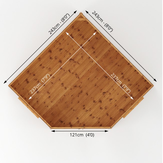 Mercia -  8 x 8ft Premium Wooden Garden Corner Summerhouse