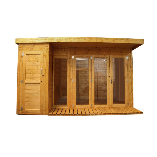 Mercia -  12 x 8ft Premium Garden Room Summerhouse With Side Shed