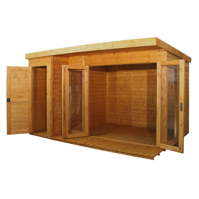 Mercia -  12 x 8ft Premium Garden Room Summerhouse With Side Shed