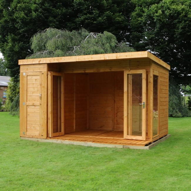 Mercia -  12 x 8ft Premium Garden Room Summerhouse With Side Shed