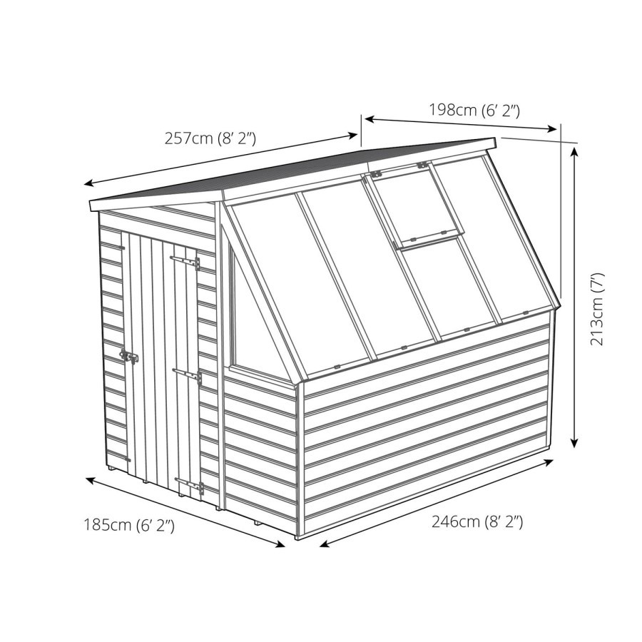 Wooden Potting Shed 8 x 6ft - Mercia