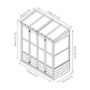 Mercia -  Traditional Tall Wall Greenhouse 6 x 3ft
