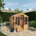 ERC042 Mercia Wooden Shed Greenhouse Combi 8ft x 6ft
