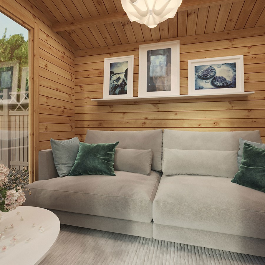 Mercia Studio Log Cabin 3 x 2.5m - 19mm