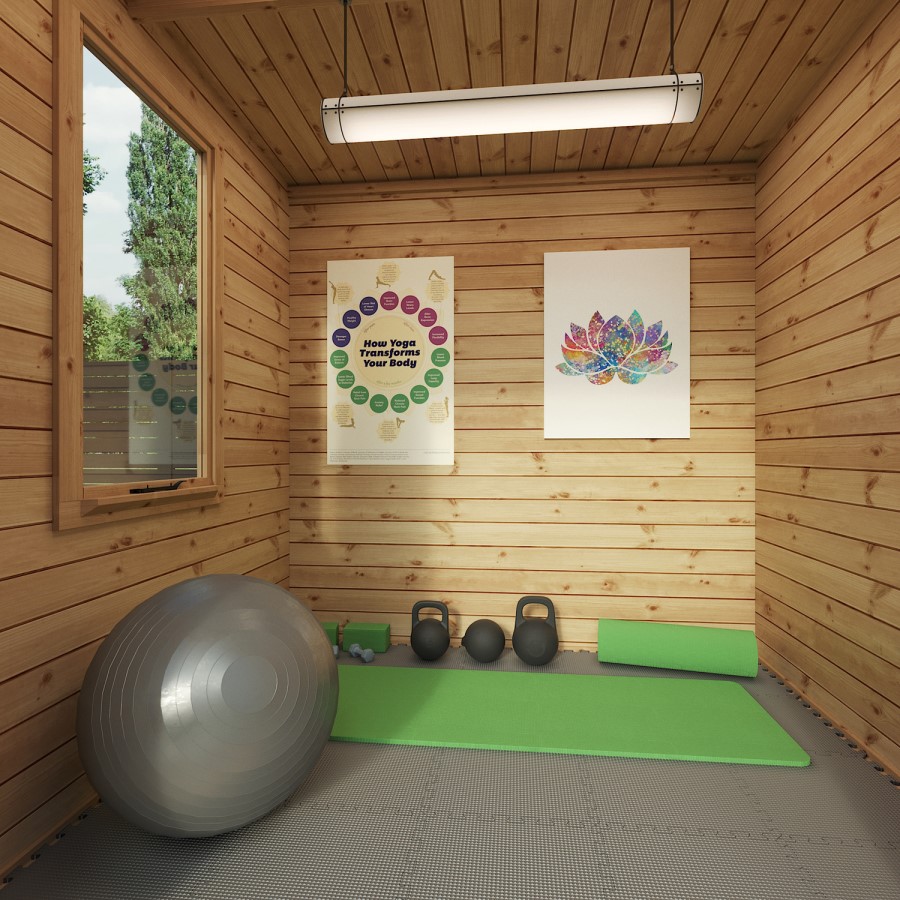 Mercia -  Studio Pent Log Cabin 3 x 2.4m - 19mm