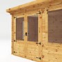 Mercia -  Studio Pent Log Cabin 3 x 2.4m - 19mm