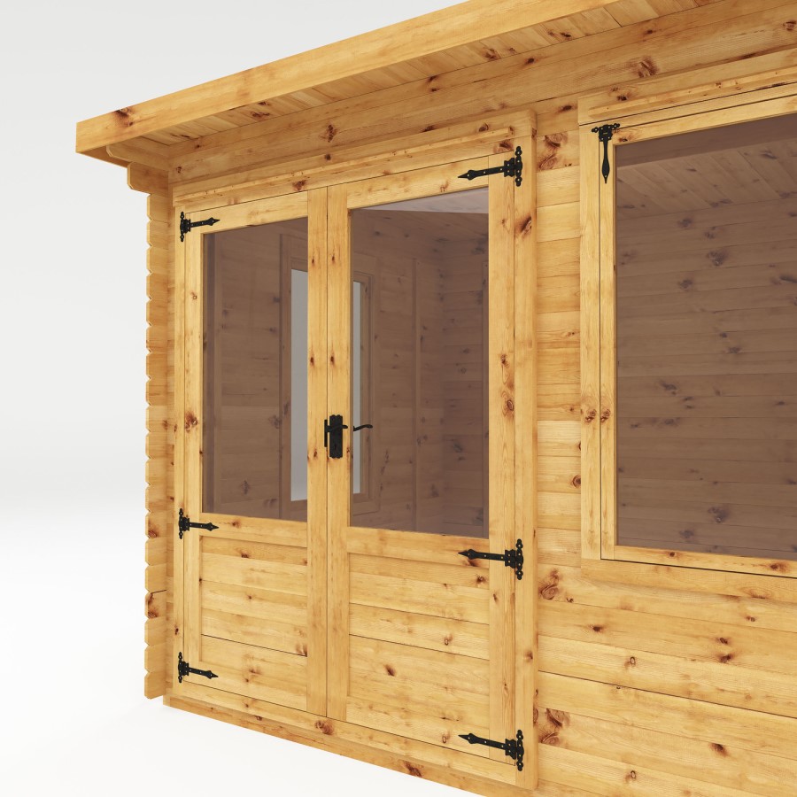 Mercia -  Studio Pent Log Cabin 3 x 2.4m - 19mm