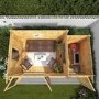Mercia -  Pent Log Cabin With Side Shed 4.1 x 2.4m - 19mm