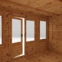 Mercia -  Pent Log Cabin With Side Shed 4.1 x 2.4m - 19mm