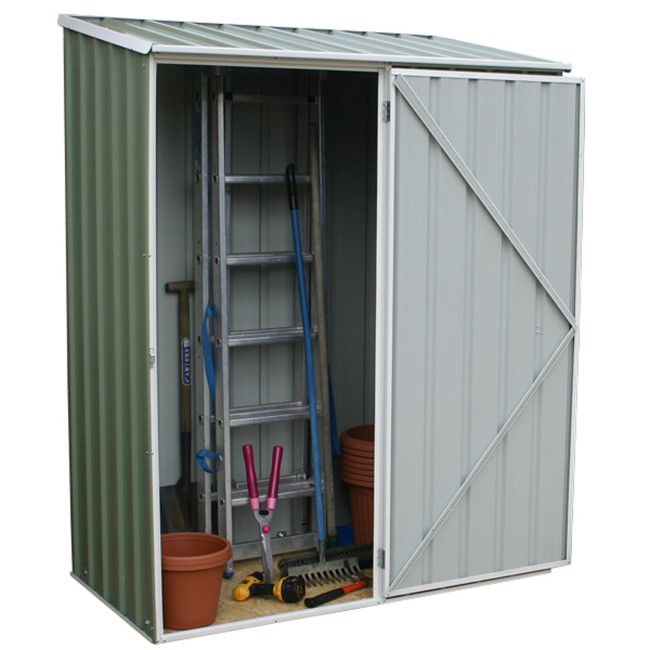 Green Metal Small Garden Shed 1.52 x 0.78m - Absco