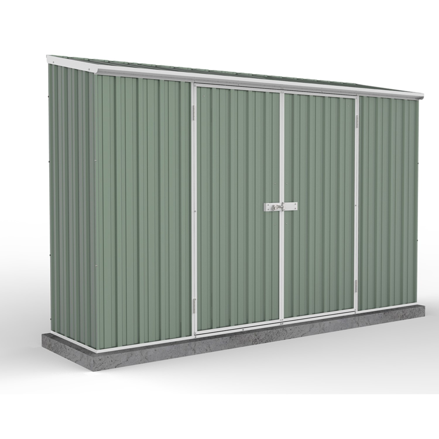 Mercia Green Garden Metal Shed 3 x 1.52m - Absco - Furniture123