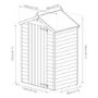 Mercia 3 x 4 Overlap Apex Windowless Shed