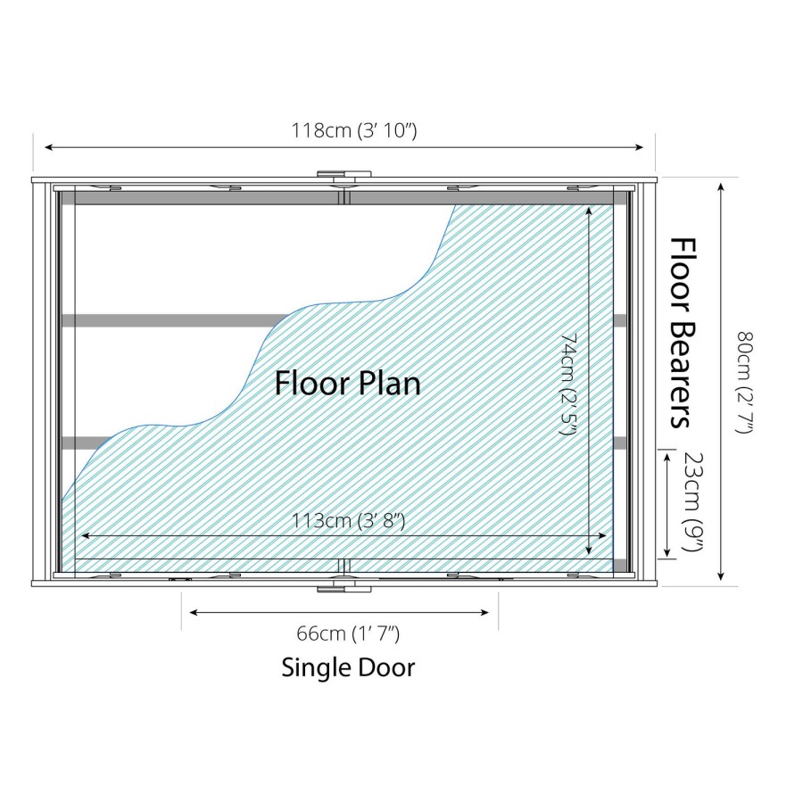 Mercia 3 x 4 Overlap Apex Windowless Shed